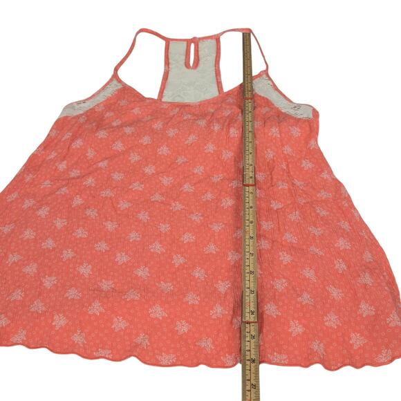 Vintage April Womens Large Cami Top Spagetti Straps Lace Racer Back Feminine Y2K - Picture 8 of 12